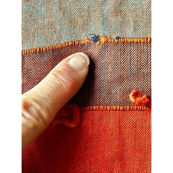 Multicolor Handwoven Cotton Scarf With Embellished Loops & Tassels - Picture 8 of 10